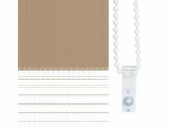 Clicnbuy Estor cebra marrón arena tejido ancho 120,9 cm poliéster