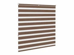 Outlet Estor cebra marrón 140x150 cm tejido ancho 135,9 cm poliéster Persianas De Interior