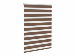 Clicnbuy Estor cebra marrón 105x100 cm tejido ancho 100,9 cm poliéster