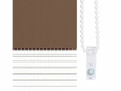 Clicnbuy Estor cebra marrón 105x100 cm tejido ancho 100,9 cm poliéster