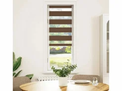 Clicnbuy Estor cebra marrón 40x150 cm tejido ancho 35,9 cm poliéster