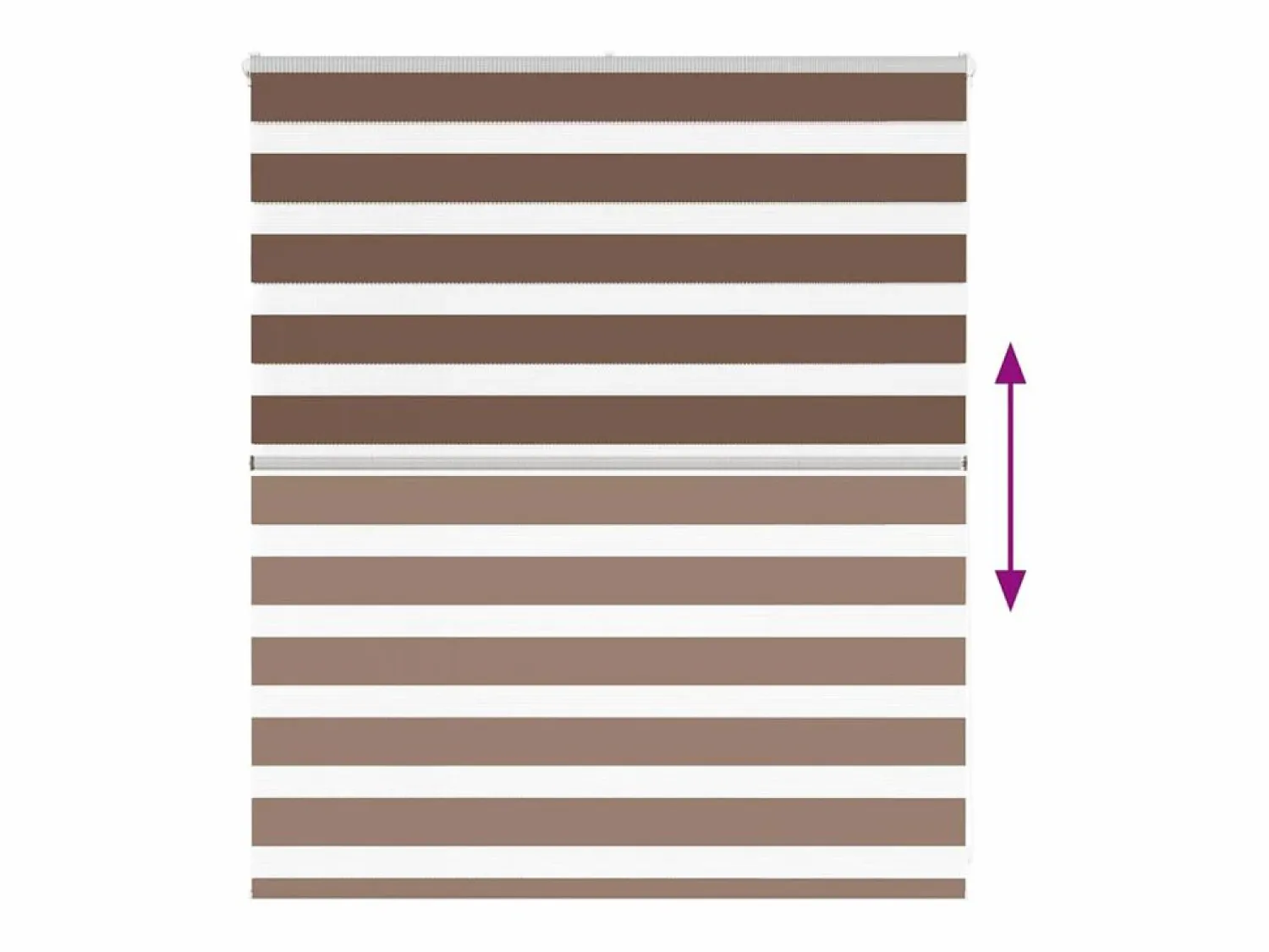 Online Clicnbuy Estor cebra marrón 125x100 cm tejido ancho 120,9 cm poliéster Marru00f3n