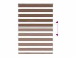Clicnbuy Estor cebra marrón 110x150 cm tejido ancho 105,9 cm poliéster