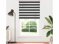 Online Clicnbuy Estor cebra 120x230 cm tejido ancho 115,9 cm poliéster Negro