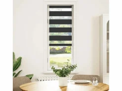Clearance Clicnbuy Estor cebra 50x150 cm tejido ancho 45,9 cm poliéster Negro