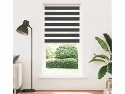 Discount Clicnbuy Estor cebra 105x230 cm tejido ancho 100,9 cm poliéster Negro