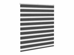 Discount Clicnbuy Estor cebra 130x150 cm tejido ancho 125,9 cm poliéster Negro