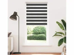 Sale Clicnbuy Estor cebra 110x230 cm tejido ancho 105,9 cm poliéster Negro