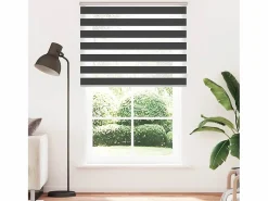 Best Clicnbuy Estor cebra 150x200 cm tejido ancho 145,9 cm poliéster Negro