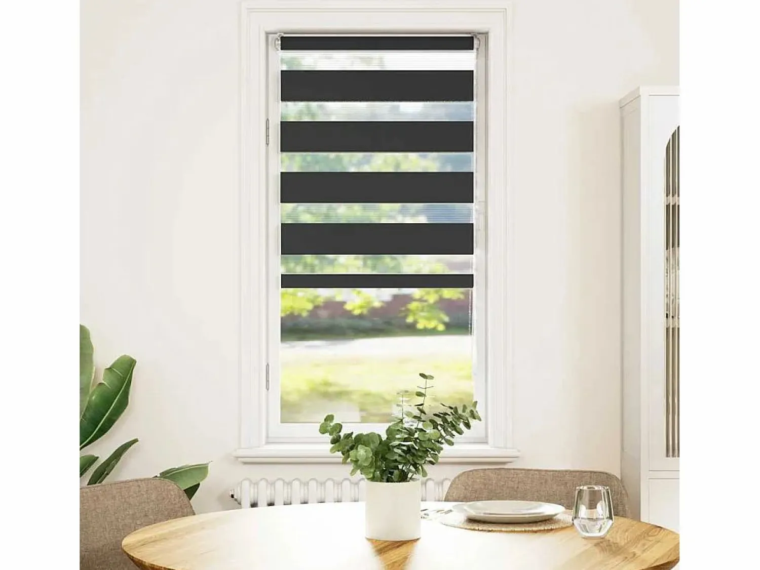 Clicnbuy Estor cebra 65x100 cm tejido ancho 60,9 cm poliéster