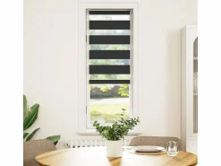 New Clicnbuy Estor cebra 50x100 cm tejido ancho 45,9 cm poliéster Negro