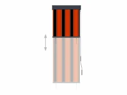 Estor enrollable de exterior y marrón 60x250 cm ES840873