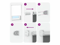 Best Clicnbuy Estor Enrollable Opaco 40x150 cm Tela Ancho 35,7 cm Blanco