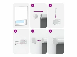 Outlet Estor Enrollable Opaco 125x210 cm Tela Ancho 121,6 cm Persianas De Interior