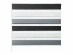 Online Helloshop26 Estor enrollable Zebra día y noche doble capa 90x150cm gris antracita 19_0000859 Blanco