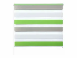 Clearance Estor enrollable Zebra día y noche doble capa 45x150 cm verde gris 19_0000858 Estor Y Toldo