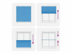 New Clicnbuy Estor Plisado 120x150 cm Tela Ancho 119,4 cm Poliéster Azul