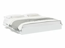 vidaxl Estructura cama con cajones madera ingeniería blanca 200x200 cm