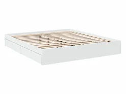 vidaxl Estructura cama con cajones madera ingeniería blanca 200x200 cm