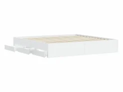 vidaxl Estructura cama con cajones madera ingeniería blanca 200x200 cm
