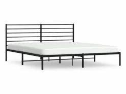 Hot vidaxl Estructura cama sin colchón con cabecero metal 180x200 cm Negro
