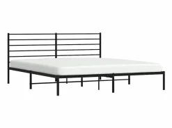 Hot vidaxl Estructura cama sin colchón con cabecero metal 180x200 cm Negro