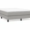 Best Clicnbuy Estructura de cama box spring tela gris claro 140x190 cm