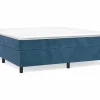 Hot Estructura de cama box spring terciopelo azul oscuro 200x200 cm Somier Tapizado
