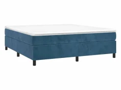 Hot Estructura de cama box spring terciopelo azul oscuro 200x200 cm Somier Tapizado