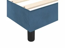 Hot Estructura de cama box spring terciopelo azul oscuro 200x200 cm Somier Tapizado