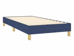 Outlet Estructura de cama box spring tela azul 90x200 cm Somier Tapizado