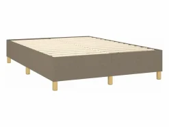 Online Clicnbuy Estructura de cama box spring tela gris taupe 140x190 cm