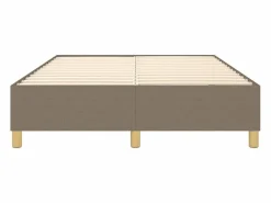Online Clicnbuy Estructura de cama box spring tela gris taupe 140x190 cm