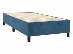Sale Estructura de cama box spring terciopelo azul oscuro 80x200 cm Somier Tapizado