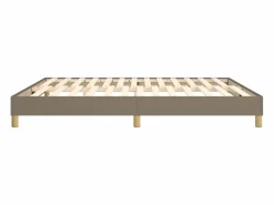 Clicnbuy Estructura de cama box spring tela gris taupe 160x200 cm