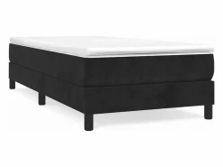 Discount Clicnbuy Estructura de cama box spring terciopelo negro 90x190 cm