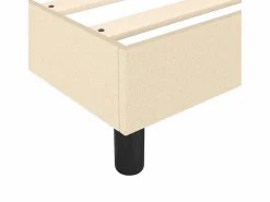Clicnbuy Estructura de cama box spring tela color crema 180x200 cm
