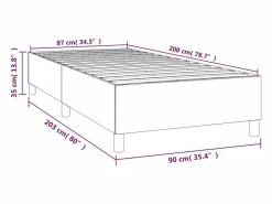 Online Clicnbuy Estructura de cama box spring terciopelo gris oscuro 90x190 cm