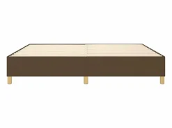 Estructura de cama box spring tela marrón oscuro 200x200 cm Somier Tapizado