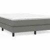 Sale Clicnbuy Estructura de cama box spring tela gris oscuro 140x190 cm