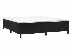 Estructura de cama box spring terciopelo negro 180x200 cm Somier - 180X200Cm