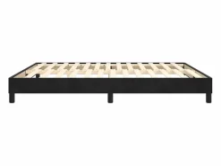 Estructura de cama box spring terciopelo negro 180x200 cm Somier - 180X200Cm