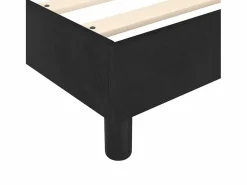Estructura de cama box spring terciopelo negro 180x200 cm Somier - 180X200Cm
