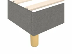 Clicnbuy Estructura de cama box spring tela gris oscuro 140x190 cm