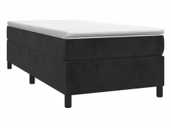 Outlet Clicnbuy Estructura de cama box spring terciopelo negro 90x200 cm