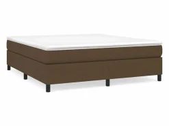 Clicnbuy Estructura de cama box spring tela marrón 180x200 cm