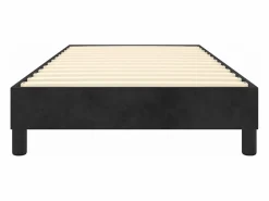 Estructura de cama box spring terciopelo negro 90x200 cm Somier Tapizado