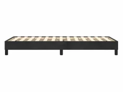 Estructura de cama box spring terciopelo negro 90x200 cm Somier Tapizado