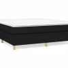 Clicnbuy Estructura de cama box spring tela negro 180x200 cm