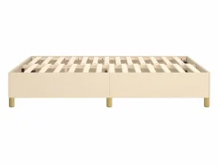 Online Clicnbuy Estructura de cama box spring tela color crema 140x190 cm